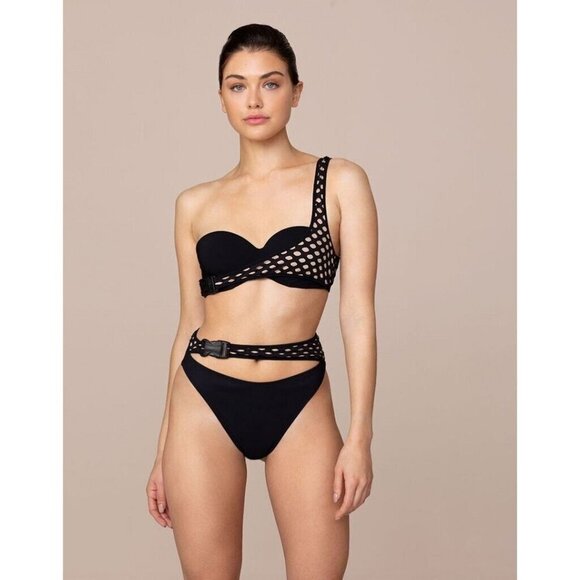 Agent Provocateur Lopez Black Bikini Set: Top 32D / Bottom AP4 Large - Picture 1 of 12